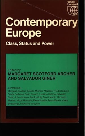 Seller image for Contemporary Europe. Class, status and power. for sale by Antiquariat Bookfarm