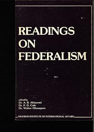 Immagine del venditore per Readings on federalism. venduto da Antiquariat Bookfarm