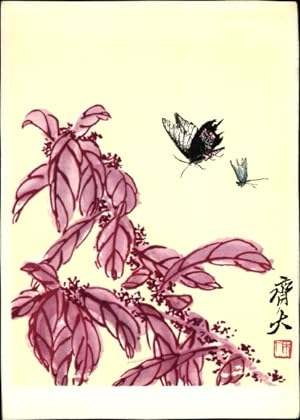 Imagen del vendedor de Knstler Ansichtskarte / Postkarte Chi Pai Shih, Schmetterlinge, chinesische Aquarelle a la venta por akpool GmbH