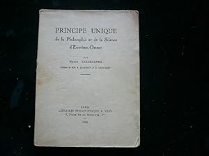 Seller image for Principe unique de la Philosophie et de la Science d'Extrme-Orient for sale by Librairie Christian Chaboud