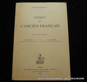 Seller image for Lexique de l'ancien franais for sale by Librairie Christian Chaboud