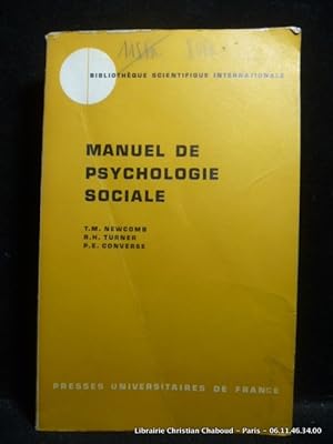 Seller image for Manuel de psychologie sociale. L'interaction des individus. for sale by Librairie Christian Chaboud
