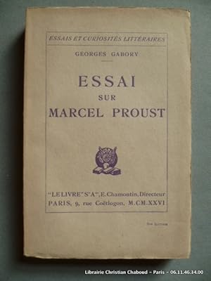 Seller image for Essai sur Marcel Proust for sale by Librairie Christian Chaboud