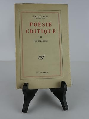 Seller image for Posie critique II Monologues. for sale by Librairie Christian Chaboud