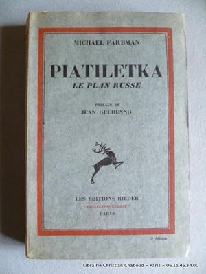 Seller image for Piatiletka. Le plan russe. for sale by Librairie Christian Chaboud