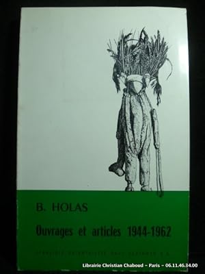 Image du vendeur pour Ouvrages et articles 1944-1962. mis en vente par Librairie Christian Chaboud