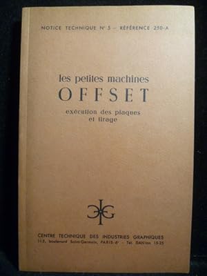 Imagen del vendedor de Les petites machines offset excution des plaques de tirage. a la venta por Librairie Christian Chaboud