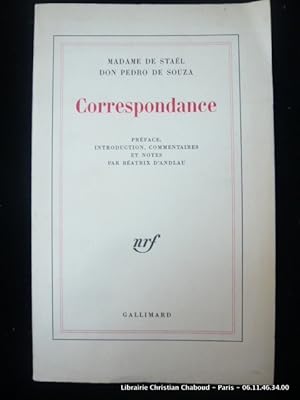 Seller image for Correspondance. for sale by Librairie Christian Chaboud