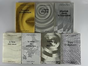 Image du vendeur pour Runion de 7 titres de R. Silverberg : L'homme stochastique, 1977. L'oreille interne, 1975. Shadrak dans la fournaise, 1981. La face des eaux, 1991. La reine du printemps, 1990. Valentin de Majipoor, 1985.Tom O'Bedlan, 1986. mis en vente par Librairie Christian Chaboud