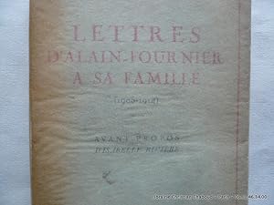 Seller image for Lettres d'Alain Fournier  sa famille 1905-1914 for sale by Librairie Christian Chaboud