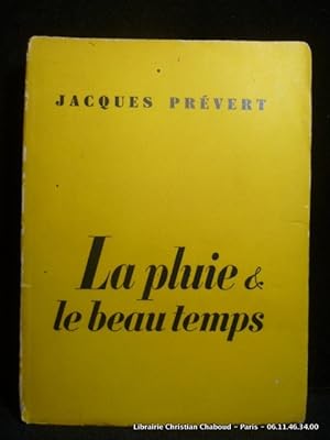 Seller image for La pluie et le beau temps. for sale by Librairie Christian Chaboud