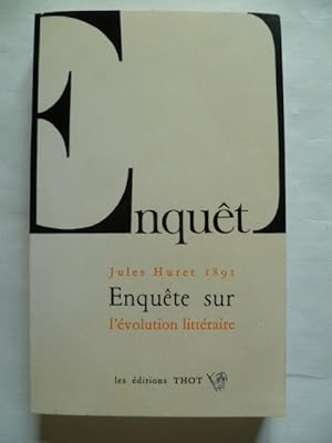 Seller image for Enqute sur l'volution littraire. for sale by Librairie Christian Chaboud