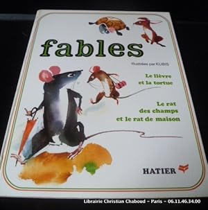 Bild des Verkufers fr Fables. Le livre et la tortue. Le rat des champs et le rat de maison. D'aprs Esope. zum Verkauf von Librairie Christian Chaboud