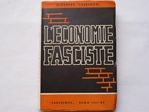 Imagen del vendedor de L'conomie fasciste a la venta por Librairie Christian Chaboud