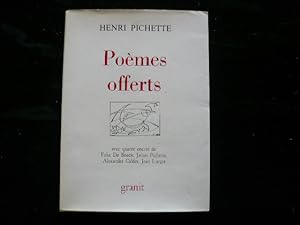 Image du vendeur pour Pomes offerts, avec quatre encres de Felix de Boeck, James Pichete, Alexander Calder, Jean Lurat. mis en vente par Librairie Christian Chaboud