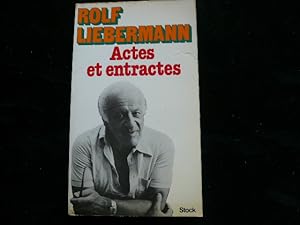 Seller image for Actes et entractes for sale by Librairie Christian Chaboud