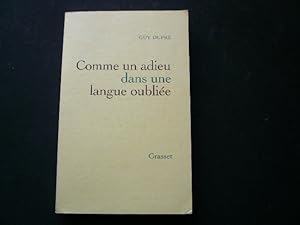 Seller image for Comme un adieu dans une langue oublie for sale by Librairie Christian Chaboud