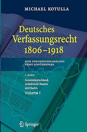 Seller image for Deutsches Verfassungsrecht 1806 bis 1918. Bd. 1 for sale by moluna