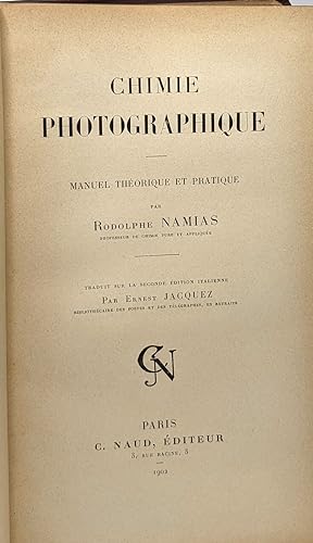 Chimie photographique - manuel théorique et pratique