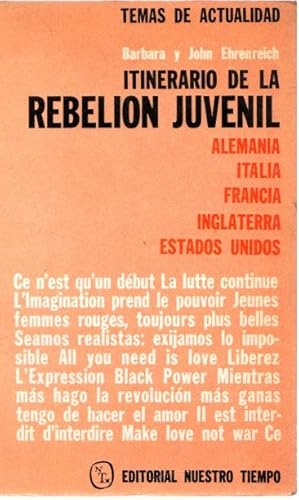 Imagen del vendedor de Itinerario de la rebelin juvenil . a la venta por Librera Astarloa