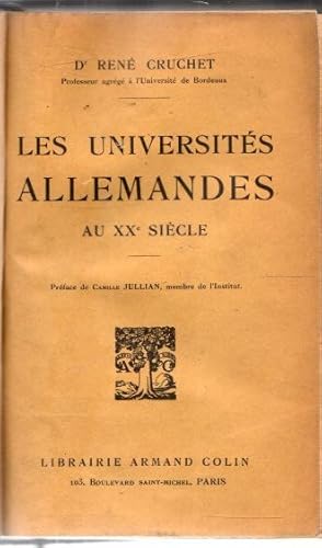 Seller image for Les universits allemandes au XX sicle . for sale by Librera Astarloa