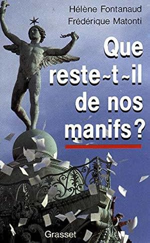 Immagine del venditore per Que reste-t-il de nos manifs ? venduto da JLG_livres anciens et modernes