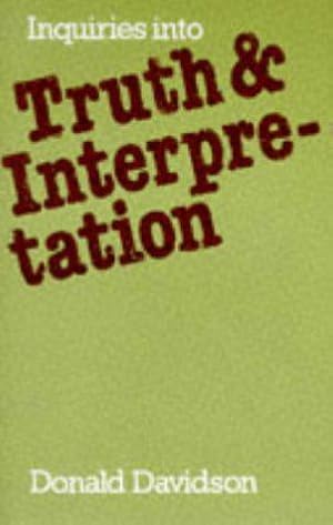 Image du vendeur pour Inquiries into Truth and Interpretation mis en vente par JLG_livres anciens et modernes