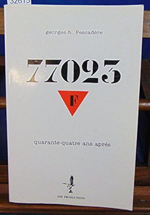 Bild des Verkufers fr 77023 F, Quarante-quatre ans aprs zum Verkauf von JLG_livres anciens et modernes