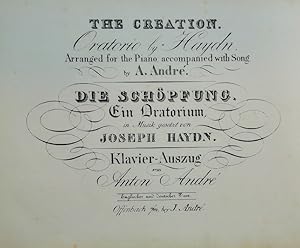 Die Schöpfung. Ein Oratorium - Klavierauszug von Anton André [engl./dt.].