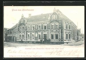 Bild des Verkäufers für Ansichtskarte Hornhausen, Gasthaus zum Deutschen Kaiser zum Verkauf von Bartko-Reher