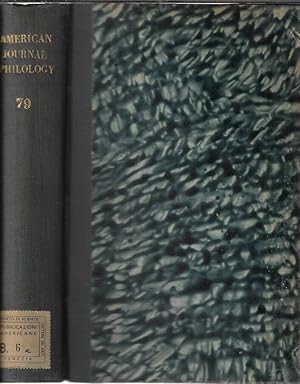 Bild des Verkufers fr American journal of philology founded by B. L. Gildersleeve Vol. LXXIX 1958 zum Verkauf von Biblioteca di Babele