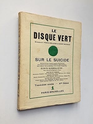 Le Disque Vert n° 1 : sur le Suicide