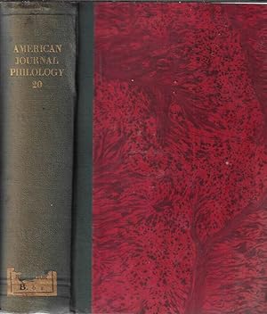 Bild des Verkufers fr The american journal of philology Vol XX 1899 zum Verkauf von Biblioteca di Babele