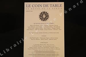 Image du vendeur pour Le Coin de Table, N43 : Qu'avons nous  dclarer ? (textes de Calonne, Guilbaud, Heurtebize, Lexert, Obaldia, Sylvoisal.) // Pomes // Chroniques mis en vente par Librairie-Bouquinerie Le Pre Pnard