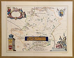 Image du vendeur pour Hertfordia Comitatvs Vernacule | Hertfordshire Map (Atlas Novus, 1648). mis en vente par Little Stour Books PBFA Member