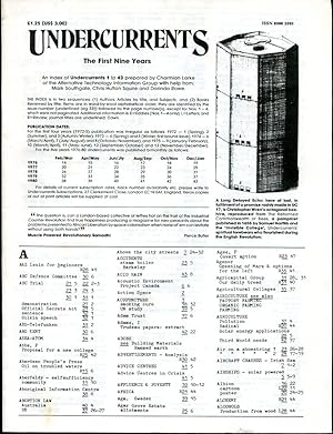 Undercurrents Index : The Alternatives Magazine : The First Nine Years 1972-1980