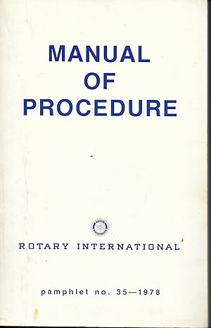 Manual of Procedure with Supplemental Information