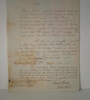 Case. June 20th, 1794. New York. DS Document Signed