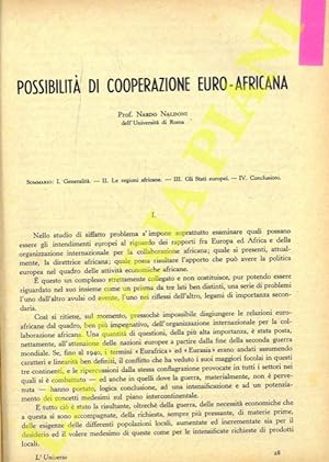 Possibilità di collaborazione euro-africana.