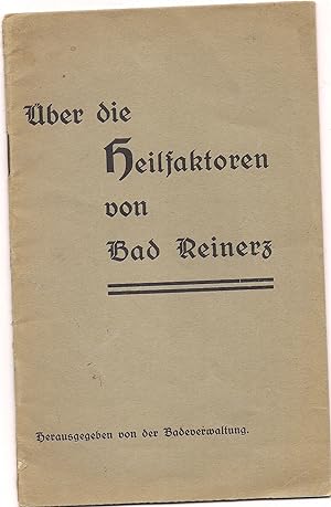 Image du vendeur pour ber die Heilfaktoren von Bad Reinerz mis en vente par Bcherwelt Berlin