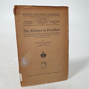 Seller image for Die Klster in Preuen. Die staatsrechtliche Stellung der Klster und klsterl. Genossen, schften der kath. Kirche nach dem in Preuer geltenden Recht. Grres-Gesellschaft zur Pflege der Wissenschaft im Katholischen Deutschland, 50. for sale by Antiquariat Bookfarm