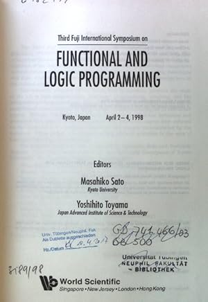 Bild des Verkufers fr Functional and Logic Programming; 3. Fuji International Symposium; zum Verkauf von books4less (Versandantiquariat Petra Gros GmbH & Co. KG)