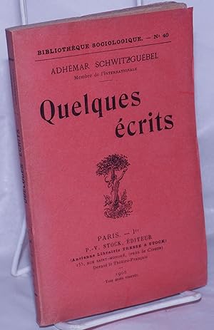 Seller image for Quelques crits for sale by Bolerium Books Inc.