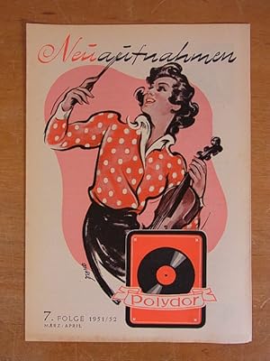 Bild des Verkufers fr Polydor Neuaufnahmen. 7. Folge, Mrz / April 1951 / 1952 [Katalog] zum Verkauf von Antiquariat Weber
