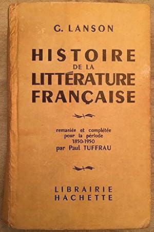 Imagen del vendedor de Histoire de la Litterature Francaise a la venta por Gabis Bcherlager