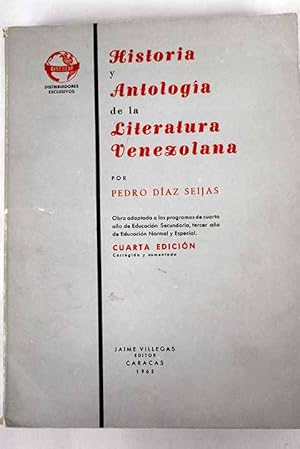 Imagen del vendedor de Historia y antologa de la literatura venezolana a la venta por Alcan Libros