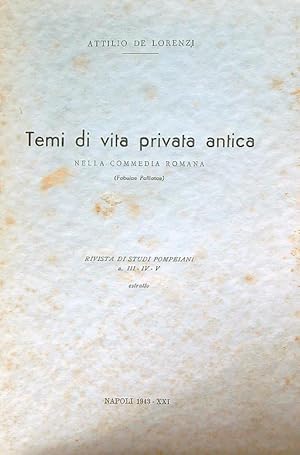 Temi di vita privata antica nella commedia romana