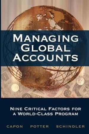 Seller image for Managing Global Accounts by Noel Capon, Dave Potter, Fred Schindler [Paperback ] for sale by booksXpress