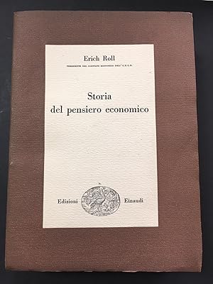 Roll Erich. Storia del pensiero economico. Einaudi. 1954