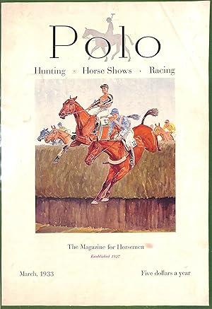 Polo Magazine March, 1933 w/ Paul Brown Steeplechase Cover